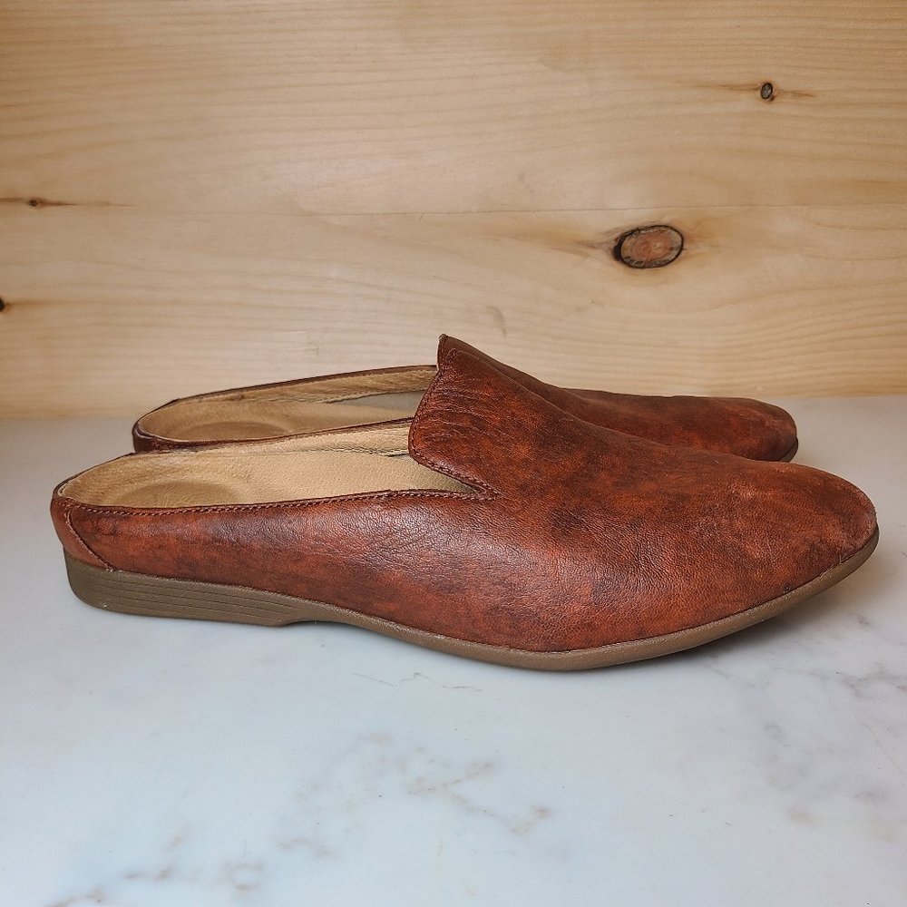 Dansko Brown Leather Slip-On Mules
